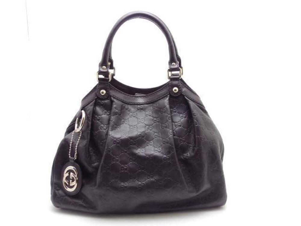 Gucci Sukey handbag dark brown leather